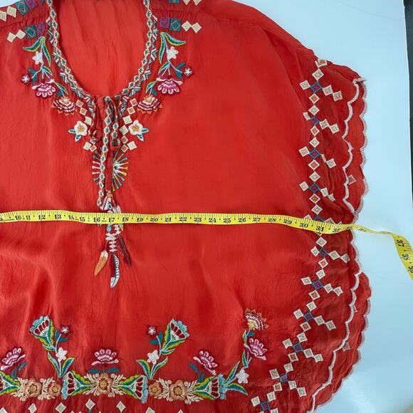 Johnny Was Women's Dakota Poncho Style Tunic Top, Boxy, Sz. S Boho Peasant - Picture 10 of 10